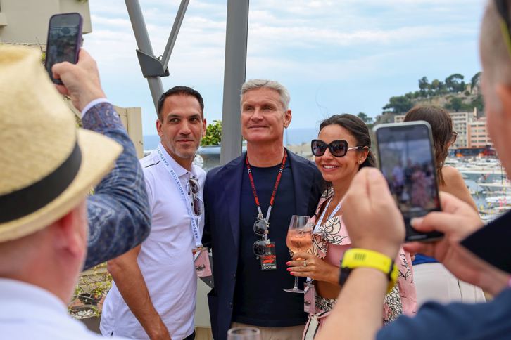 David Coulthard Selfie at Monaco GP Hospitality