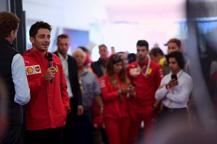 Charles Leclerc in Paddock Club Monza