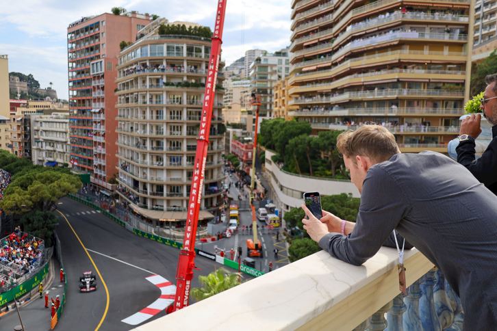 Filming First Lap from Monaco GP Hospitality