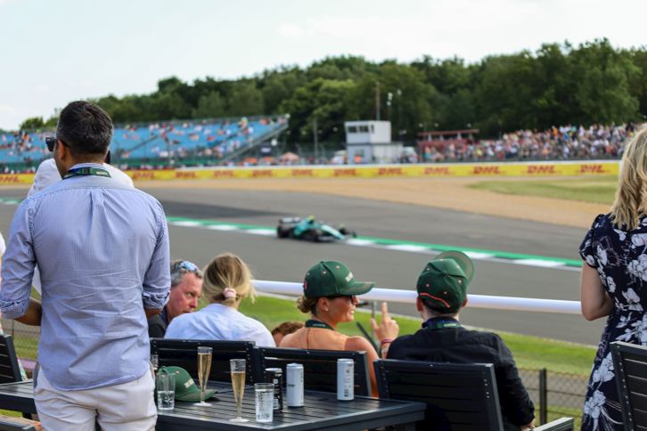 Aston Martin F1 Car Passes Fusion Lounge Hospitality Suite